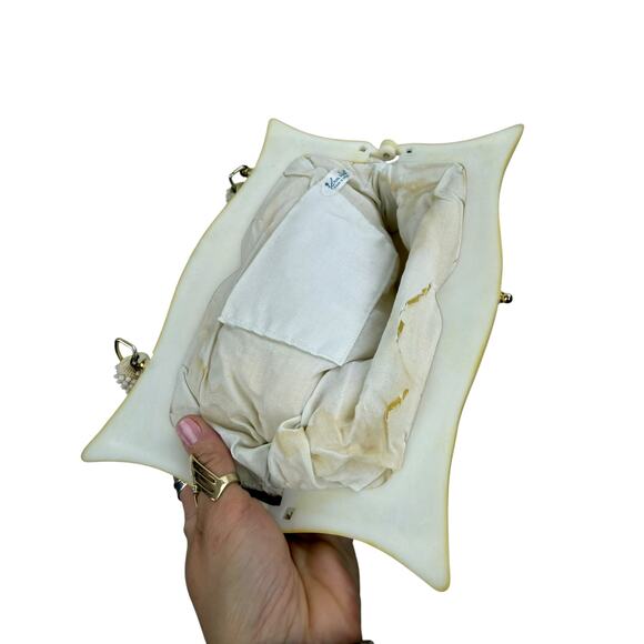 1950's JOHN WIND white beaded - Picture 6 of 7